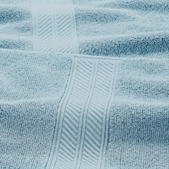 Набір рушників Modern Threads Trefoil Filigranes, 6 шт, двосторонні, жакардові, Sterling Blue, 100% бавовна, супервбираючі, швидковисихаючі