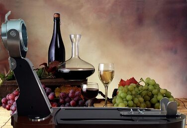 Професійна підставка для хамона BlendNature Gourmet, обертається на 360°, високоякісне FSC-дерево, з ножем і точилом у базі для зручного доступу