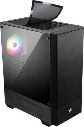 Корпус MSI MAG Forge 110R Mid-Tower ATX, чорний, з RGB підсвічуванням, 2x USB 3.0, 1x 120мм A-RGB вентилятор