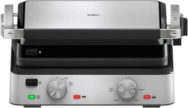 Електричний гриль Braun MultiGrill 7 CG7020: 3-в-1 (контактний гриль, барбекю, духовка), 2000W, велика поверхня (12 бургеров), плаваюча пластина, плаваюча гратильниця, миється в посудомийній машині, регулювання температури