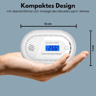 Розумний датчик чадного газу Aroha Smart Connect Wi-Fi (Tuya, Smart Life) з батареєю на 10 років, детектор CO для Smart Home