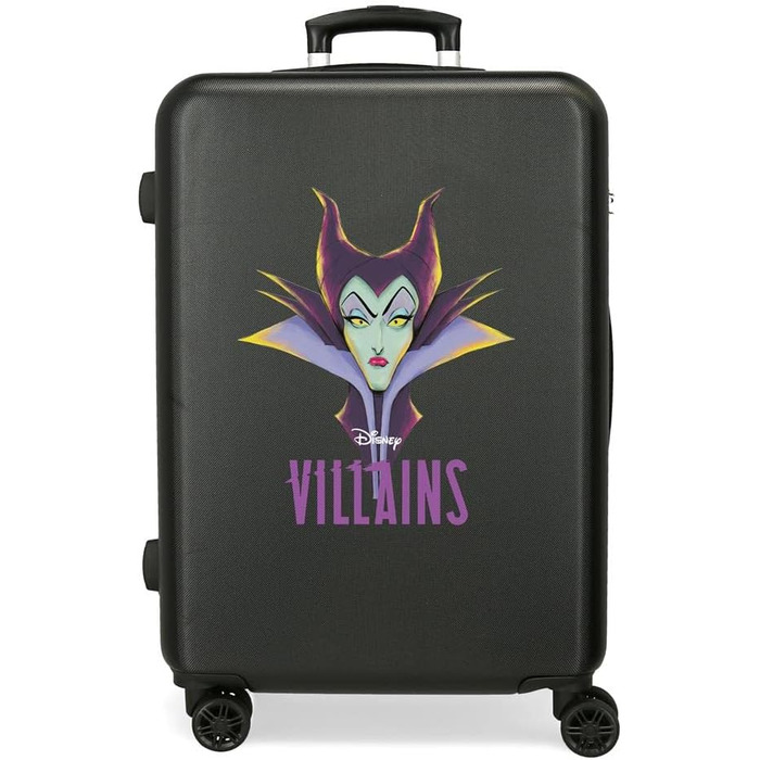 Середня валіза Disney Villains Maleficent, чорна, ABS, 65 см, 56 л, 4 колеса, кодовий замок