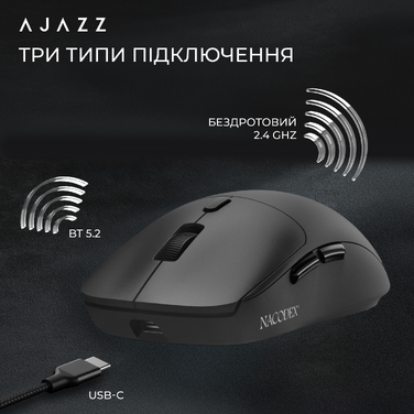 Бездротова миша Ajazz x Nacodex NJ07 MC Black (NJ07-MC-B)