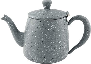 Чайник із нержавіючої сталі Café Olé PT-048GG, 1.35 л, сірий граніт, преміум-якість, безкапельний носик, порожнисті ручки, відкидний кришка