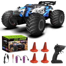 RC Автомобіль Feimuosi 1:18 позашляховик, 2.4GHz, світлодіодне підсвічування, 2 акумулятори, 20 км/год, для дітей та дорослих (Світло-блакитний)