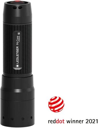 Ліхтарик Ledlenser P6 Core з Advanced Focus System, 90 люменів, 6 годин роботи, ультракомпактний і легкий, для туризму та кемпінгу