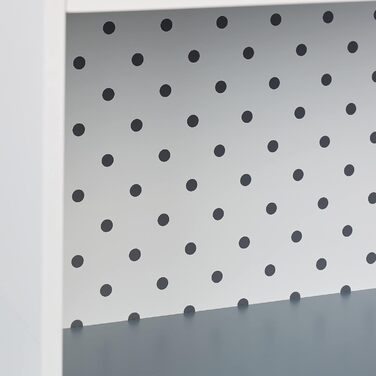Дитяча полиця для іграшок і книг Relaxdays, 4 секції, 90x60x30 см, для хлопчиків і дівчаток, біла/сіра
