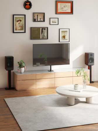 Стійки під колонки Holz Braun Schwarz, 70 см – Преміум стійкі для дому та студії з прихованою проводкою