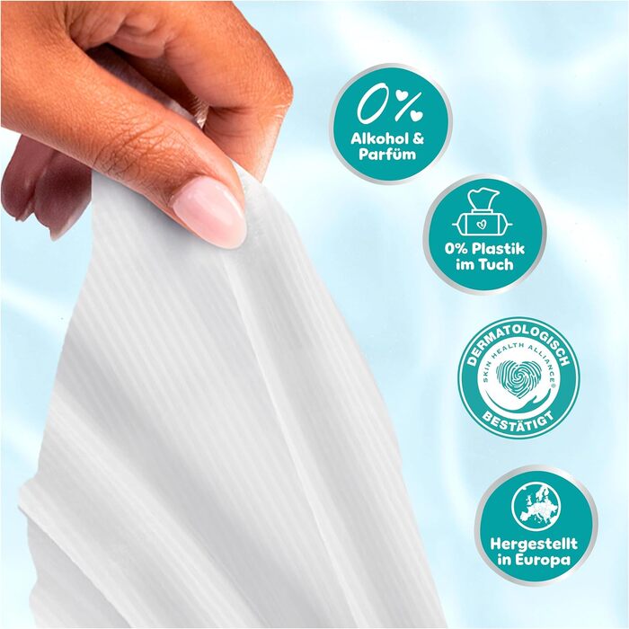 Дитячі вологі серветки Pampers Aqua Soft Touch, 15 пачок по 60 шт (загалом 900 шт)
