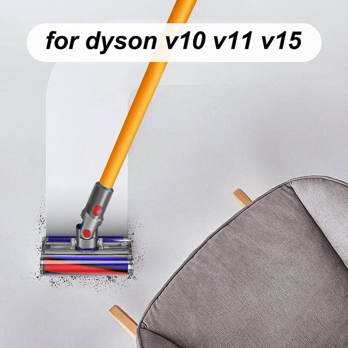Електрична м'яка насадка-щітка DrRobor для пилососа Dyson V10/V11/V15, аксесуар для жорстких підлог