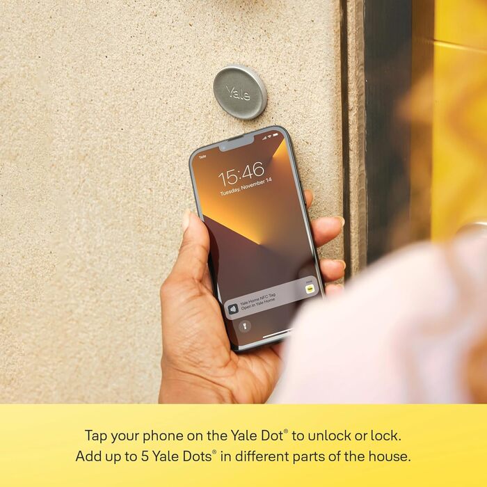 Yale Linus Smart Lock L2 срібний — розумний дверний замок із віддаленим керуванням, безключовий доступ, мобільний додаток, DIY-установка