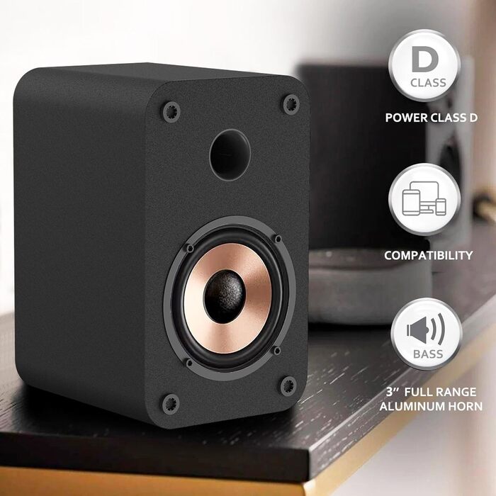LONPOO LP-42S: Компактна Bluetooth колонка з USB, AUX, 3-дюймовим динаміком та дерев'яним корпусом