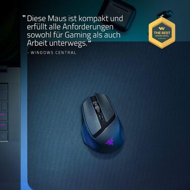 Бездротова ігрова миша Razer Basilisk Mobile AI Prompt Master, сенсор Focus X 18K, три режими підключення, перемикачі Gen-3, чорна
