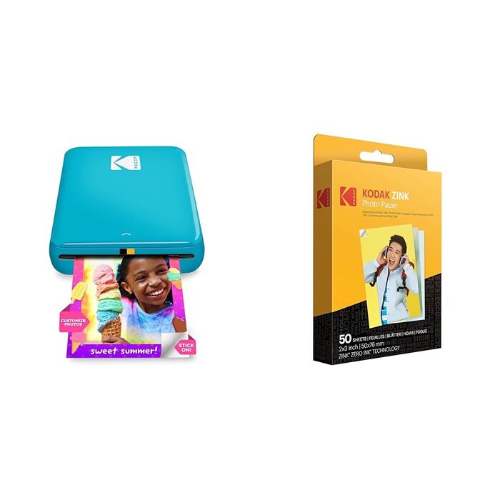 KODAK Step: Миттєва фотокамера з підключенням до смартфону - друкує фото на папері Zink 2x3”, Bluetooth, iOS & Android