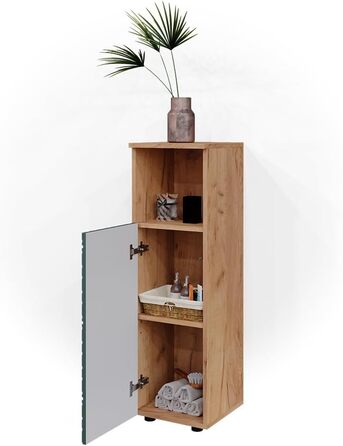 Пенал Vicco Irma, дуб Голдкрафт/зелений, 30x95 см