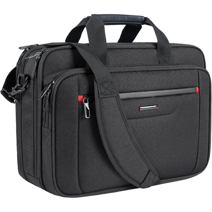 Сумка для ноутбука VANKEAN Premium Briefcase до 17.3 дюймів, чорно-червона