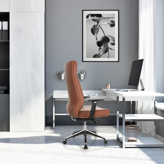 Офісне крісло / крісло керівника VITORO ECO штучна шкіра коричневий hjh OFFICE