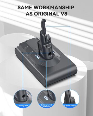 Акумулятор Morpilot V7 8000mAh для пилососа Dyson V7 SV11 Animal, Motorhead, Pro, Trigger, Fluffy + 3 фільтри