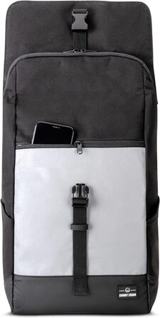 Рюкзак Johnny Urban Mika Reflective чорний, водовідштовхувальний, рефлективний, для чоловіків та жінок, роллтоп для велосипеда, університету, школи