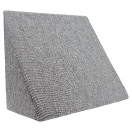 Подушка клиноподібна XL 60x50x30 см для читання в ліжку та на дивані. Чохол знімний, що прається. Чорно-біла, антирефлюксна подушка