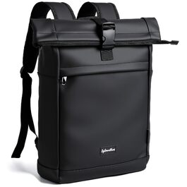 Водонепроникний рюкзак для ноутбука Rolltop (18-25 л), чорний, розмір L (30x13x48 см)