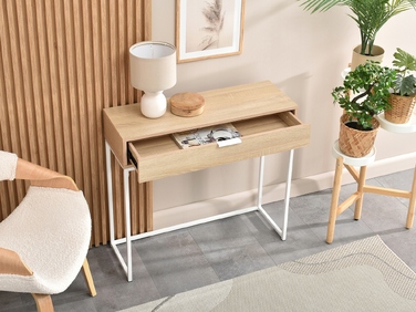 Консоль Mebel-Partner, білий матовий, 80 x 76,5 x 28 см
