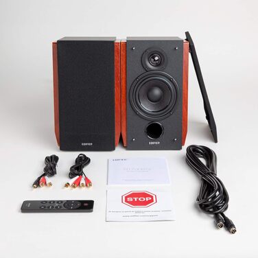 Edifier R1700BTs - Активні Bluetooth колонки 2.0 з сабвуфером, 66 Вт, коричневі, дерев'яний корпус