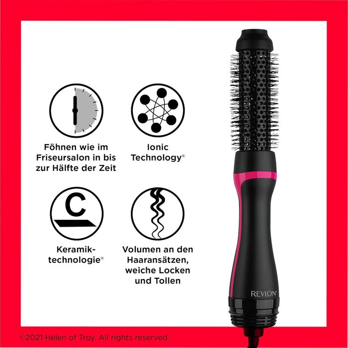 Revlon One-Step Style Booster RVDR5292UKE – Фен-щітка для укладання 38 мм з керамічним покриттям та іонізацією