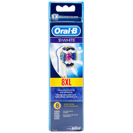 Смінні насадки для електричної зубної щітки Oral-B 3D, білі, 8 шт.
