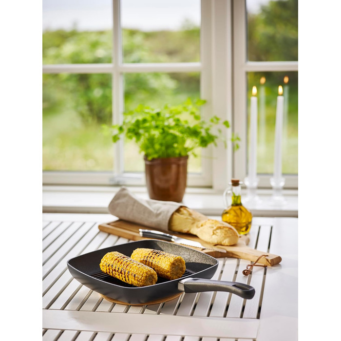 SCANPAN Classic Grill Pan 27x27 см | Індукційна сковорода-гриль | Stratanium+ антипригарне покриття | Для духовки | SCANPAN