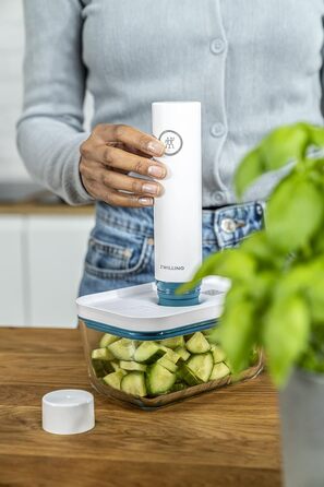 Вакуумний стартовий набір ZWILLING Fresh & Save, 8 предметів, скло, помпа, контейнери та пакети, колекція La Mer
