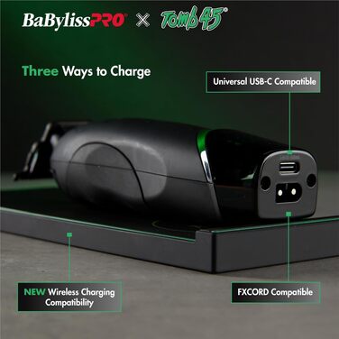 Машинка для стрижки волосся BaBylissPRO Tomb45, акумуляторна, професійна (Триммер)