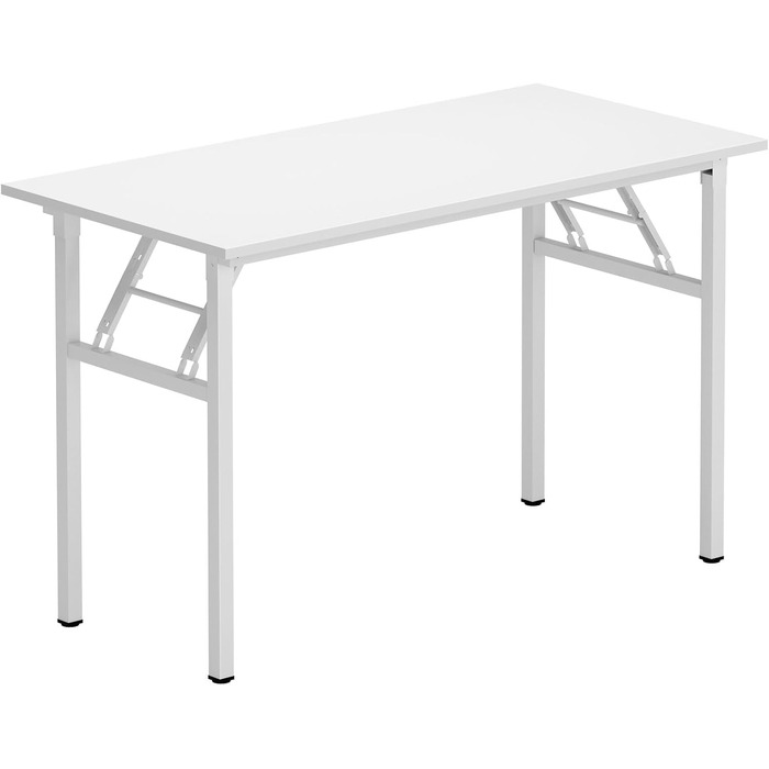 Розкладний письмовий стіл Sogesfurniture 100x60 см / 120x60 см, білий - комп'ютерний стіл, офісний стіл, конференц-стіл