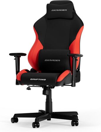 Ігрове крісло DXRacer DRIFTING L чорне та червоне, екошкіра, оригінал