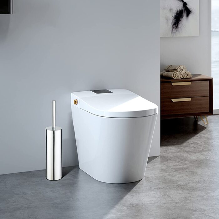 Круглий довгий тримач для туалетної щітки з нержавіючої сталі 304, хромований
