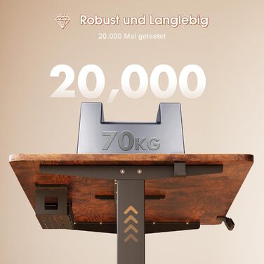 Електричний стіл JUMMICO 180x80 см, регульований по висоті, з пам'яттю та антиколізійною функцією, бежевий