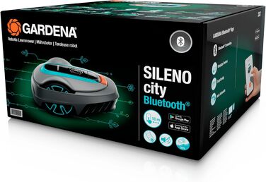 Газонокосарка-робот Gardena SILENO City для газонів до 600 м², управління через Bluetooth, точне скошування, модель 15010-20, Німеччина