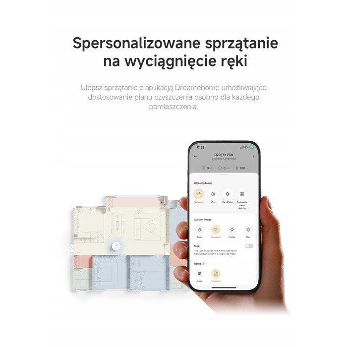 Робот-пилосос Dreame D20 Pro Plus, білий