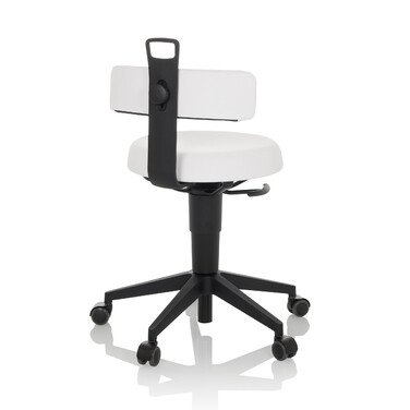 Робочий табурет / балансирне крісло TOP WORK FLEX PU white hjh OFFICE