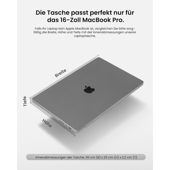 Захисний чохол-сумка tomtoc 360° для MacBook Pro 16