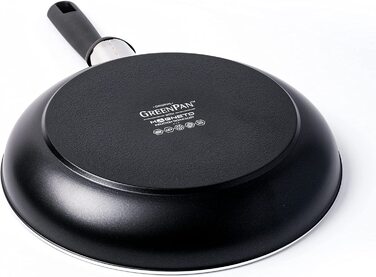 Сковорідки GreenPan Memphis 24 см і 28 см, керамічне антипригарне покриття, без PFAS, для індукції, підходять для духовки та посудомийки, чорні, набір для смаження, подарунок на День матері