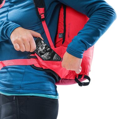Жіночий легкий рюкзак для лижних турів deuter Updays 24 SL, рубін-хібіскус, 24 л
