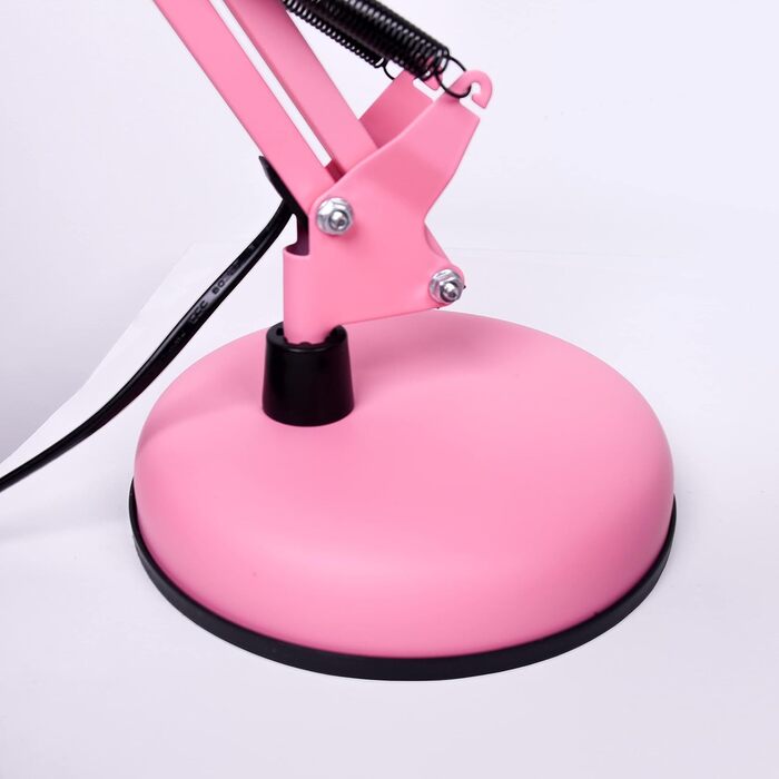 LED настільна лампа Bel Air Home Antigona Flexo, ретро-вінтаж, E27, USB, енергозберігаюча, для офісу та читання, рожева матова (без лампочки)