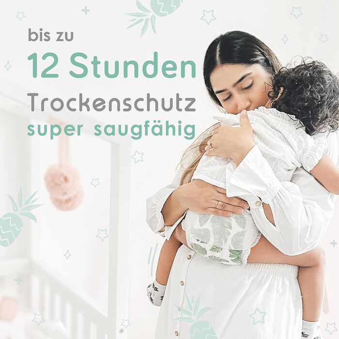 Підгузки-трусики PureBorn з бамбука, розмір 6 (15+ кг), 72 шт, гіпоалергенні та ультрапоглинаючі