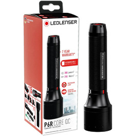 Ліхтарик Ledlenser P6R Core QC, мультиколірний LED (білий, червоний, зелений, синій), акумуляторний, 270 лм, 335 м, для полювання, риболовлі, аутдору