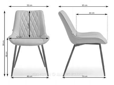 Стілець Mebel-Partner, тканина, бежевий, 1 шт.