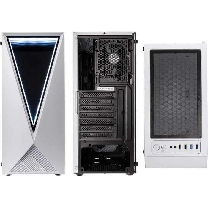 Комп'ютерний корпус Kolink Void RGB Midi Tower із загартованим склом, ігровий корпус з підсвіткою, вентилятором, для ПК