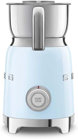 Молокозбивач SMEG MFF11PBEU 50's Style, пастельно-блакитний/чорний