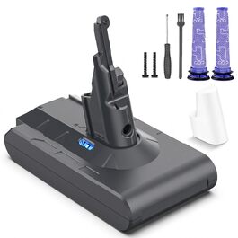 Акумулятор Keenstone V8 8000mAh для пилососа Dyson V8 Absolute, Animal, Motorhead, Fluffy, Slim, Total Clean, Extra (з 3 фільтрами), 8.0Ah