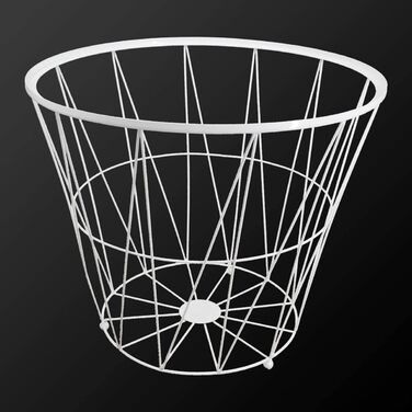 Журнальний стіл PrimoLiving Design XL, білий металевий кошик з дерев'яною кришкою, 50x40 см, стіл з місцем для зберігання, сучасний декор